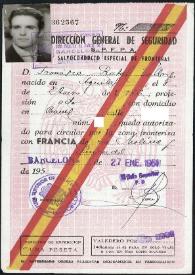 Salvoconducto que autoriza a Francisco Rabal a circular por la zona fronteriza con Francia. Barcelona, 27 de enero de 1951 | Biblioteca Virtual Miguel de Cervantes