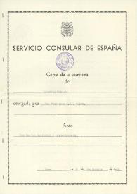 Licencia marital otorgada por Francisco Rabal en Roma. 8 de septiembre de 1956 | Biblioteca Virtual Miguel de Cervantes