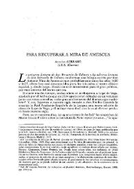 Para recuperar a Mira de Amescua | Biblioteca Virtual Miguel de Cervantes
