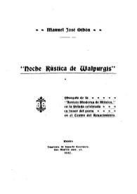 Noche rústica de Walpurgis / Manuel José Othón | Biblioteca Virtual Miguel de Cervantes