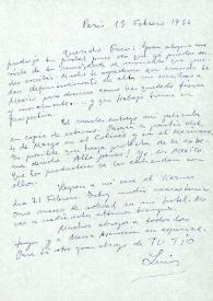 Carta de Luis Buñuel a Francisco Rabal. París, 13 de febrero de 1964 | Biblioteca Virtual Miguel de Cervantes