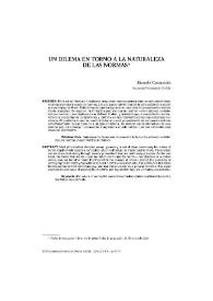 Un dilema en torno a la naturaleza de las normas | Biblioteca Virtual Miguel de Cervantes