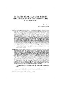 El eclipse del trabajo y los riesgos para la democracia y la Constitución republicana | Biblioteca Virtual Miguel de Cervantes