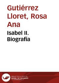 Isabel II. Biografía | Biblioteca Virtual Miguel de Cervantes