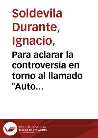 Para aclarar la controversia en torno al llamado "Auto de los Reyes Magos" | Biblioteca Virtual Miguel de Cervantes