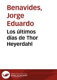 Los últimos días de Thor Heyerdahl | Biblioteca Virtual Miguel de Cervantes