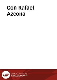 Con Rafael Azcona | Biblioteca Virtual Miguel de Cervantes