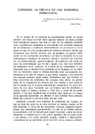 Cortázar : la esencia de una búsqueda permanente / Francisco Javier Satué | Biblioteca Virtual Miguel de Cervantes