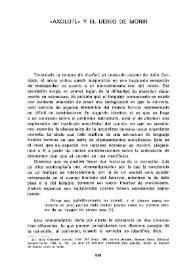 "Axolotl" y el deseo de morir / Hernán Vidal | Biblioteca Virtual Miguel de Cervantes