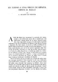 En torno a una visión de España desde el exilio / por A. Álvarez de Miranda | Biblioteca Virtual Miguel de Cervantes