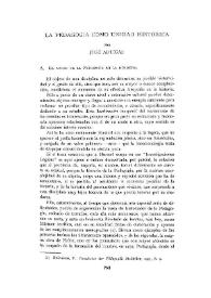 La pedagogía como unidad histórica / por José Artigas | Biblioteca Virtual Miguel de Cervantes