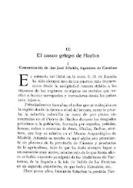 El casco griego de Huelva / José Albelda y Hugo Obermaier | Biblioteca Virtual Miguel de Cervantes