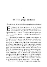 El casco griego de Huelva / José Albelda y Hugo Obermaier | Biblioteca Virtual Miguel de Cervantes