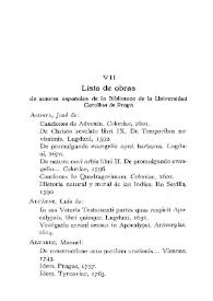 Lista de obras de autores españoles de la Biblioteca de la Universidad Carolina de Praga / Ginés Ganga | Biblioteca Virtual Miguel de Cervantes
