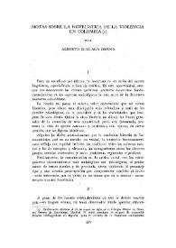 Notas sobre la novelística de la violencia en Colombia (I) / por Alberto Zuluaga Ospina | Biblioteca Virtual Miguel de Cervantes