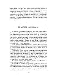 El arte de la biografía / Carmen Bravo-Villasante | Biblioteca Virtual Miguel de Cervantes