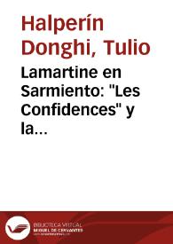 Lamartine en Sarmiento: "Les Confidences" y la inspiración de "Recuerdos de Provincia" | Biblioteca Virtual Miguel de Cervantes