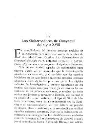 Los gobernadores de Guayaquil del siglo XVIII / A.González Palencia | Biblioteca Virtual Miguel de Cervantes