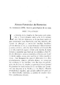 Alonso Fernández de Barrantes: su testamento (1930): apuntes genealógicos de su casa / El Marqués de Ciadoncha | Biblioteca Virtual Miguel de Cervantes