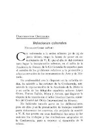 Relaciones culturales | Biblioteca Virtual Miguel de Cervantes