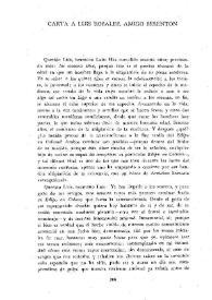 Carta a Luis Rosales, amigo sesentón / Pedro Laín Entralgo | Biblioteca Virtual Miguel de Cervantes