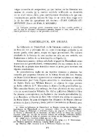 Maeterlink, en España / por Rafael Pérez de la Dehesa | Biblioteca Virtual Miguel de Cervantes