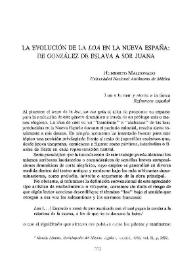 La evolución de la loa en la Nueva España : de González de Eslava a Sor Juana / Humberto Maldonado | Biblioteca Virtual Miguel de Cervantes