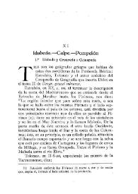 Idubeda. Calpe. Pompelón / José Alemany | Biblioteca Virtual Miguel de Cervantes