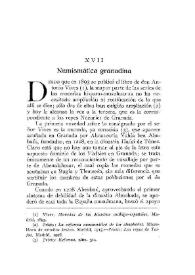 Numismática granadina / Antonio Prieto Vives | Biblioteca Virtual Miguel de Cervantes