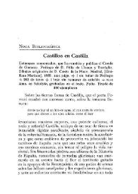 Nota bibliográfica : "Castillos en Castilla". Estampas comentadas, que ha reunido y publica el Conde de Gamazo / Vicente Castañeda | Biblioteca Virtual Miguel de Cervantes