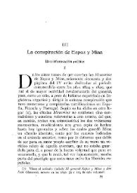 La conspiración de Espoz y Mina / Julio Puyol | Biblioteca Virtual Miguel de Cervantes