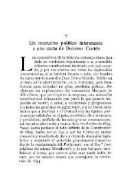 Un momento político interesante y una carta de Donoso Cortés / marqués de Lema | Biblioteca Virtual Miguel de Cervantes