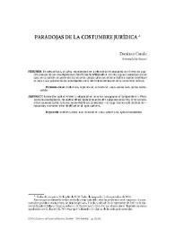 Paradojas de la costumbre jurídica / Damiano Canale | Biblioteca Virtual Miguel de Cervantes