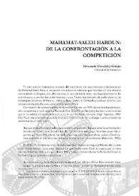 Mahamat-Saleh Haroun : de la confrontación a la competición / Fernando González García | Biblioteca Virtual Miguel de Cervantes