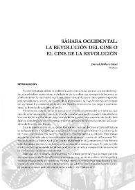 Sáhara occidental : la revolución del cine o el cine de la revolución / David Bollero Real | Biblioteca Virtual Miguel de Cervantes