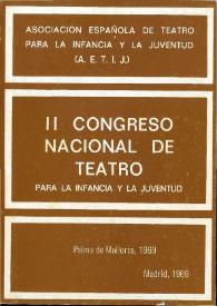 II Congreso Nacional de Teatro para la infancia y la juventud. Palma de Mallorca, 1969. Portada y preliminares / Asociación Española de Teatro para la Infancia y la Juventud | Biblioteca Virtual Miguel de Cervantes