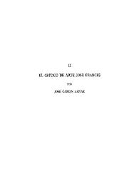 El crítico de arte José Francés / por José Camón Aznar | Biblioteca Virtual Miguel de Cervantes