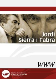 Jordi Sierra i Fabra | Biblioteca Virtual Miguel de Cervantes