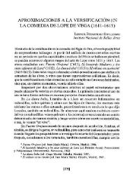 Aproximaciones a la versificación en la comedia de Lope de Vega (1611-1615) / Leonor Fernández Guillermo | Biblioteca Virtual Miguel de Cervantes