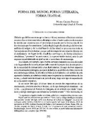 Forma del mundo, forma literaria, forma teatral / Maria Grazia Profeti | Biblioteca Virtual Miguel de Cervantes