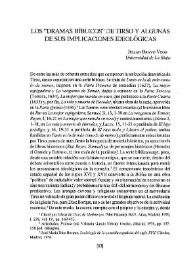Los "dramas bíblicos" de Tirso y algunas de sus implicaciones ideológicas / Julián Bravo Vega | Biblioteca Virtual Miguel de Cervantes