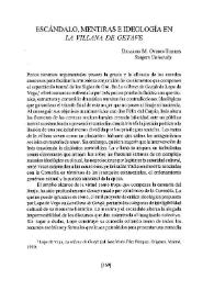 Escándalo, mentiras e ideología en "La villana de Getafe" / Dámaris M.Otero-Torres | Biblioteca Virtual Miguel de Cervantes