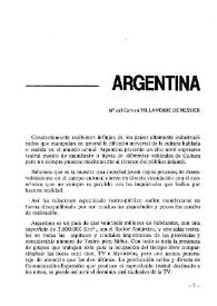 Informe de Argentina | Biblioteca Virtual Miguel de Cervantes