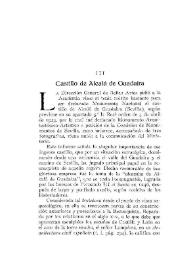 Castillo de Alcalá de Guadaira / José Ramón Mélida | Biblioteca Virtual Miguel de Cervantes