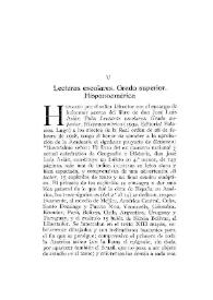 Lecturas escolares. Grado superior. Hispanoamérica / Luis Redonet | Biblioteca Virtual Miguel de Cervantes