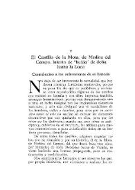 El Castillo de la Mota, de Medina del Campo. Intento de "huida" de doña Iuana la Loca / Antonio Prast | Biblioteca Virtual Miguel de Cervantes