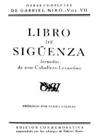 Libro de Sigüenza / Gabriel Miró | Biblioteca Virtual Miguel de Cervantes