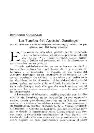 "La Tumba del Apóstol Santiago", por D. Manuel Vidal Rodríguez / José Ramón Mélida | Biblioteca Virtual Miguel de Cervantes