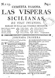 Las visperas sicilianas / de tres ingenios | Biblioteca Virtual Miguel de Cervantes