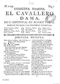 El cavallero dama / de D. Christoval de Monroy y Silva | Biblioteca Virtual Miguel de Cervantes